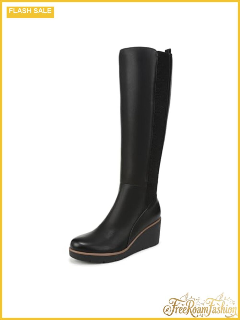 Naturalizer Adrian Wedge Knee-High Boots Comfortable Tall Round Toe